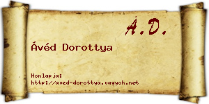 Ávéd Dorottya névjegykártya