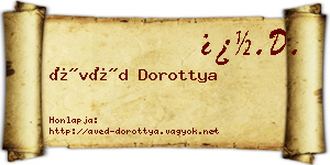 Ávéd Dorottya névjegykártya